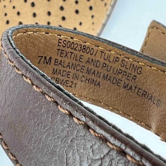 Soft Eurosoft WomensTulip Sling Brown Vegan Block Heel Slingback Size 7 M Mules - Picture 10 of 10